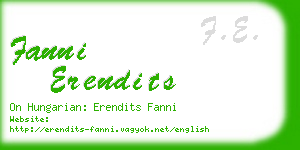 fanni erendits business card